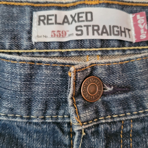 Levi's Relaxed Straight 100% Cotton Jeans Size 38/34 Men's Excellent Condition - Picture 9 of 12